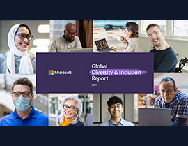 Microsoft’s 2021 global D&I report